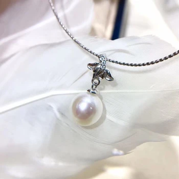 

925 Sterling Silver Pendant Base Settings Findings Mountings Girl's Parts for Oyster Edison Pearl Coral Jade Beads Stones