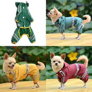 

Pet Winter Waterproof Jumpsuit Dog Raincoat Jackets Puppy Hoody Glisten Rain Jacket
