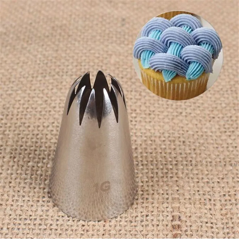 

#1G Large Icing Piping Nozzles For Decorating Cake Baking Cookie Cupcake Piping Nozzle Stainless Steel Pastry Tips