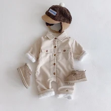 Winter Baby Rompers Kids Children Autumn Long Sleeve Warm Jumpsuits Infants Clothes