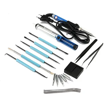 

220V 60W 17pcs Adjustable Electric Soldering Iron Kit Electric Welding Repair Tools