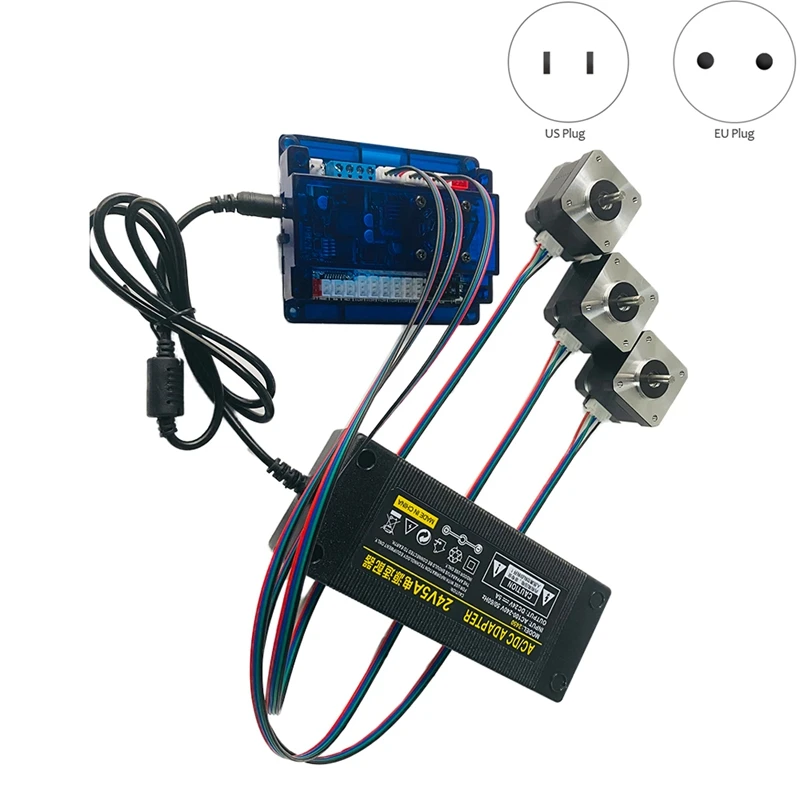 CNC Engraver Machine Controller Kit 3 Axis GRBL Control Board with Nema Pcs 17 Stepper Motor and Supply | Инструменты