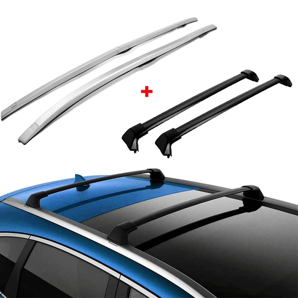 4Pcs Side Rails + Cross Bars for 2012 2013 2014 2015 2016 Honda CRV CR