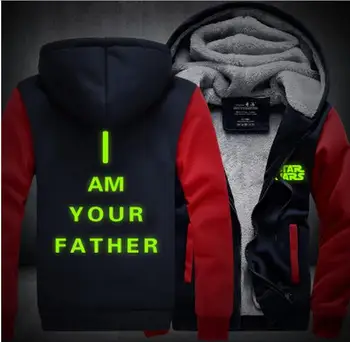 

Star Wars Darth I Am your fath jedi Luminous Cosplay Costume thicken fleece jacket coat hoodies hoodie Cardigan