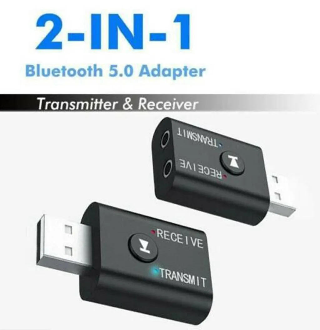 USB Bluetooth 5 0 аудио приемник передатчик 2 в 1 Мини 3 мм AUX стерео музыка беспроводной