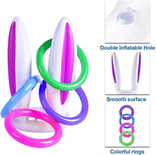 Inflatable Rabbit Ears for Easter Ring Toss Game Children Easter Decoration Favors Gift 4 Color Pink Purple Bleu and Yellow