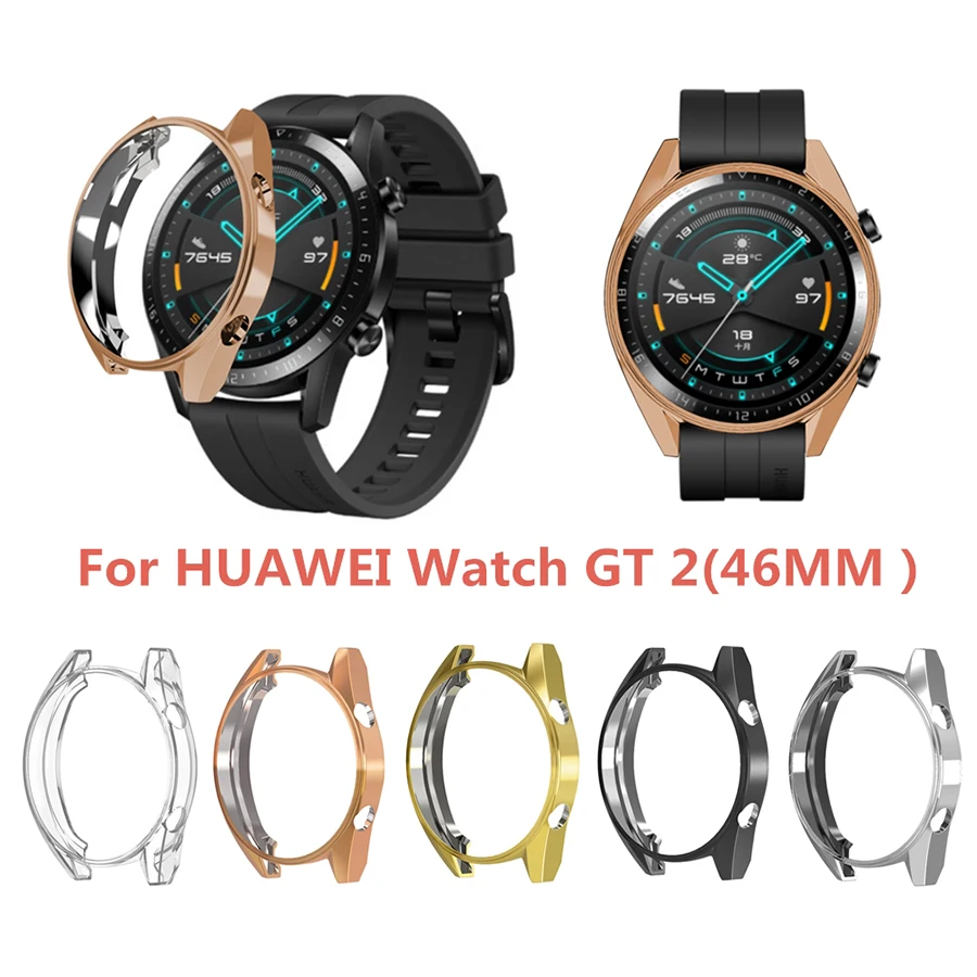 Для huawei Watch GT 2 чехол с мягким покрытием ТПУ защитный чехол для часов рамка оболочка протектор кожи для huawei GT 46 мм аксессуар