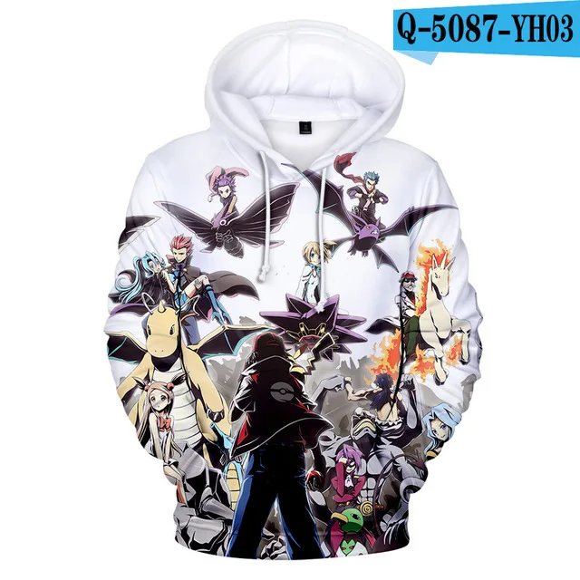 3dwy-305 3-20 Years Hoodies Pokemon Umbreon Pikachu 3D Printed Hoodie Boys Girls Harajuku Sweatshirt Streetwear Jacket Coat Kids Clothes - Цвет: 3dwy-305
