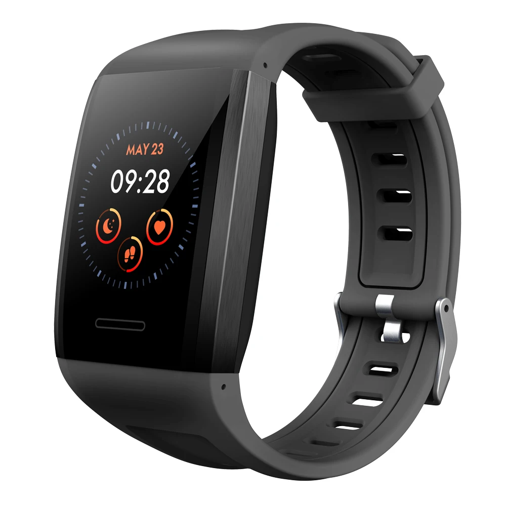 Серый Часы фитнес-трекер smartband Монитор артериального давления smartwatch pulseira Интеллектуальный умный часы спортивный смарт-браслет pk q6s Часы фитнес-трекер smartband smartwatch pulseira inteligente cicret браслет re - Цвет: Серый