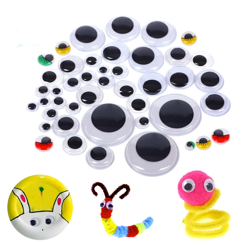 Self Adhesive Googly Wiggly Eyes 6/10/15/20/25/35mm Plastic Doll Eye for Toys Dolls DIY Accessory Eyeball Stickers Scrapbook | Дом и сад
