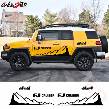 

Car Stickers Both Side Body Mountains Graphics Vinyl Decal For-Toyota FJ CRUISER Auto 4X4 Off Road Styling Door Decor Stickers