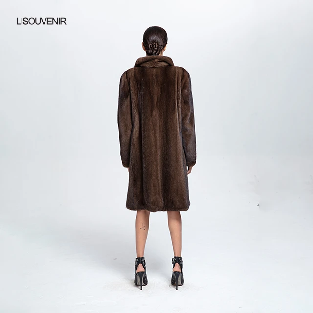 Lisouvenir стиль Настоящее меховое пальто из норки меховая одежда теплая мягкая Роскошная зимняя куртка из натурального меха норки с капюшоном для женщин