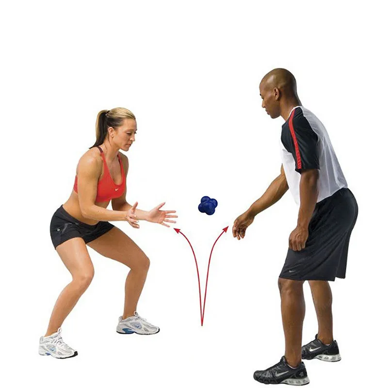 5.5cm High Level Hexagonal Reaction Ball For Improve Agility Coordination Reflex Exercise Sports Fitness Workout Training Ball