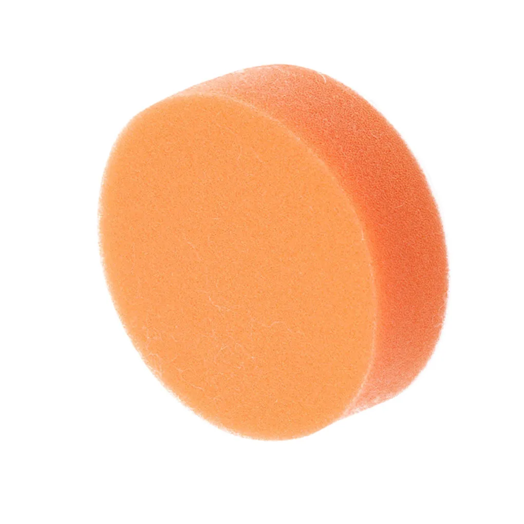 10 шт. 3 дюйма оранжевый круглый плоский автомобильный косметический спонж самоклеющиеся Полировочный инструмент для полировки