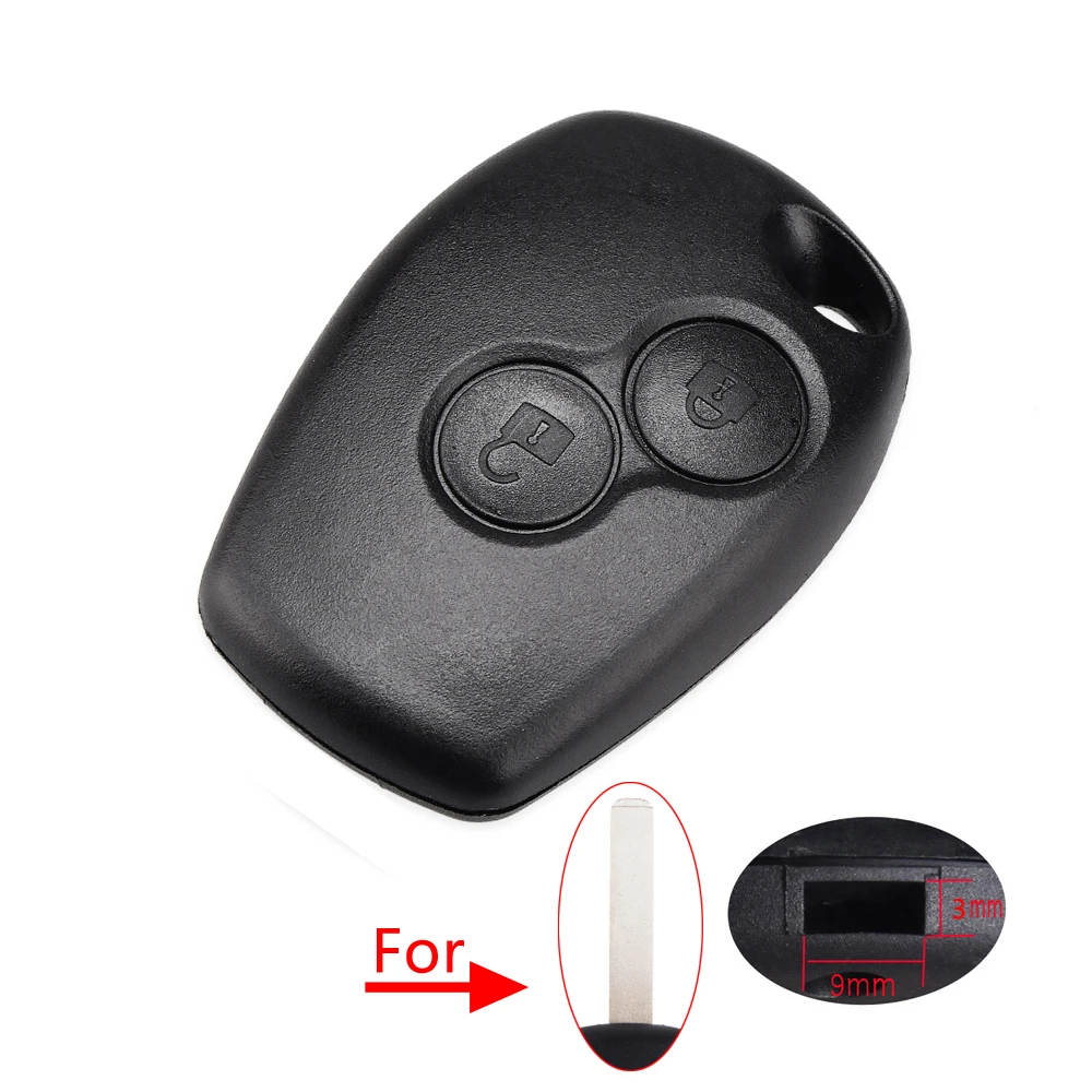 KEYYOU 2/3 Кнопка Uncut пустой корпус дистанционного ключа для renault dacia Modus Clio 3 Twingo Kangoo Logan Twingo Duster Clio 3 - Количество кнопок: 2 Button No Blade