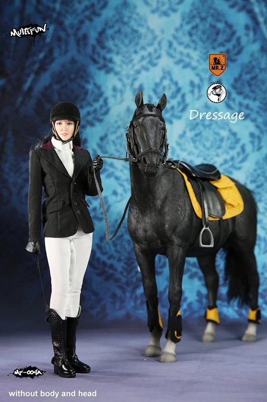 In Stock 1/6 MF004A/B Women Sexy Equestrian Clothing Female Business Suit Clothes& Horse& Accessory Model For 12" Action