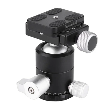 

X-30S Aluminium Alloy Ball Head Tripod Head Mount, 360 Degree Rotation Panoramic Ball Head Adapter for Sony Nikon Canon Cameras
