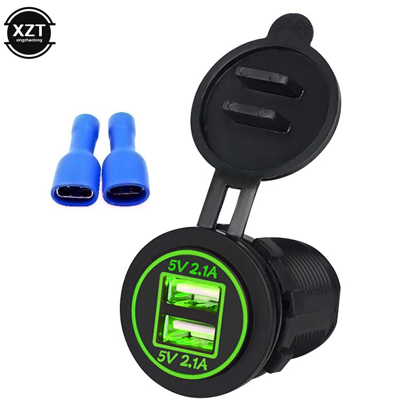 Универсальное автомобильное зарядное устройство для прикуривателя USB с двумя