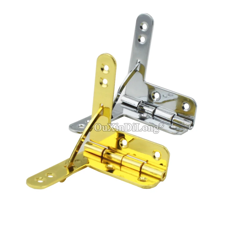 

200PCS Golden/Silver 43*50mm*90Degree Support Iron Jewelrybox Hinge For High Strength Collection Case Packing Box Hinges GF311