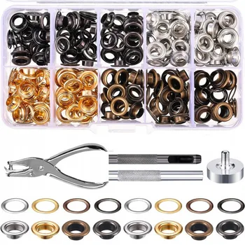 

200Pcs Install Tool And Storage Box Punch Hole Device Easy To Use For Tarps Fabric Canvas Clothing Paper Leather Home Tools