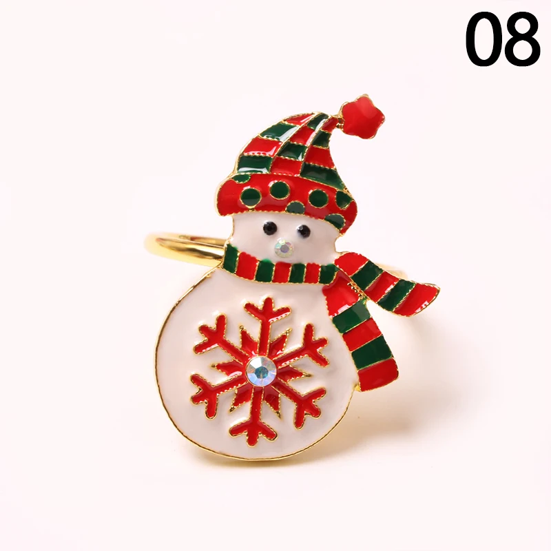 Christmas Metal Napkin Rings 6