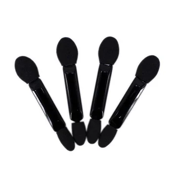 

100pcs Sponge Eyeshadow Brush Double-Headed Eyeshadow Makeup Brush for Home Store (Black)