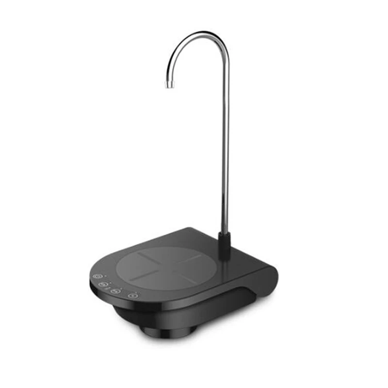 Black Насос для бутилированной воды, USB Перезаряжаемый диспенсер для воды, бытовой Электрический чистый ведро, беспроводной водяной насос - Цвет: Black