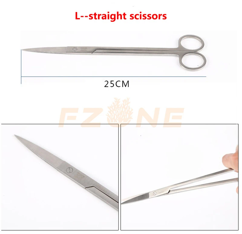 VIV водные ножницы из нержавеющей пружинной стали, качество ada - Цвет: L-Straight Scissors