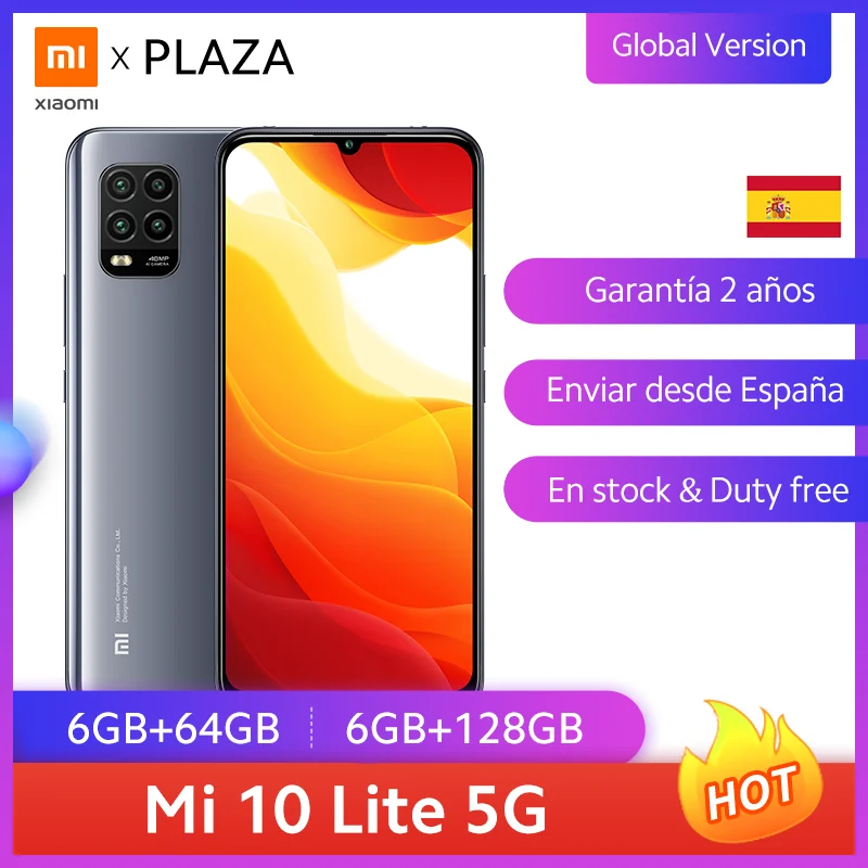 Глобальная версия Xiaomi Mi 10 Lite 5G NFC Смартфон 6 ГБ 64 Гб Snapdragon 76 57 &quotактивно матричные