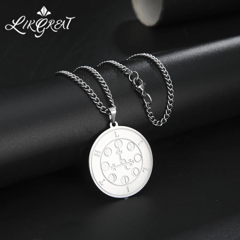 LIKGREAT ожерелье из нержавеющей стали Lilith Seal Nigth and Moon Goddess solomon magic подвеска kabbalah talisman