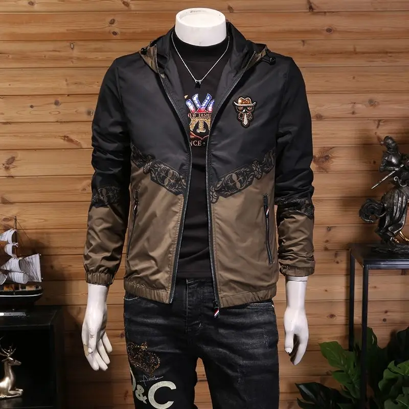 

Hooded Jacket Men's Slim Fit Individualized and Popular Casual Autumn Jacket