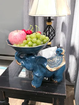 

Large Capacity European-style elephant tissue box decorative ornaments decoration and practical creative living room tea table l