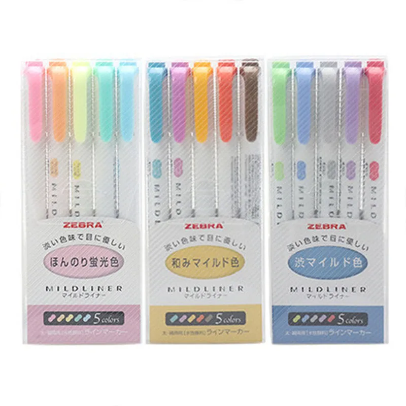 

Luxury Mildliner Double Headed Highlighter Pen Set Fluorescent Pen Colored Drawing Marker Pens Japanese Pen Set Art Supply