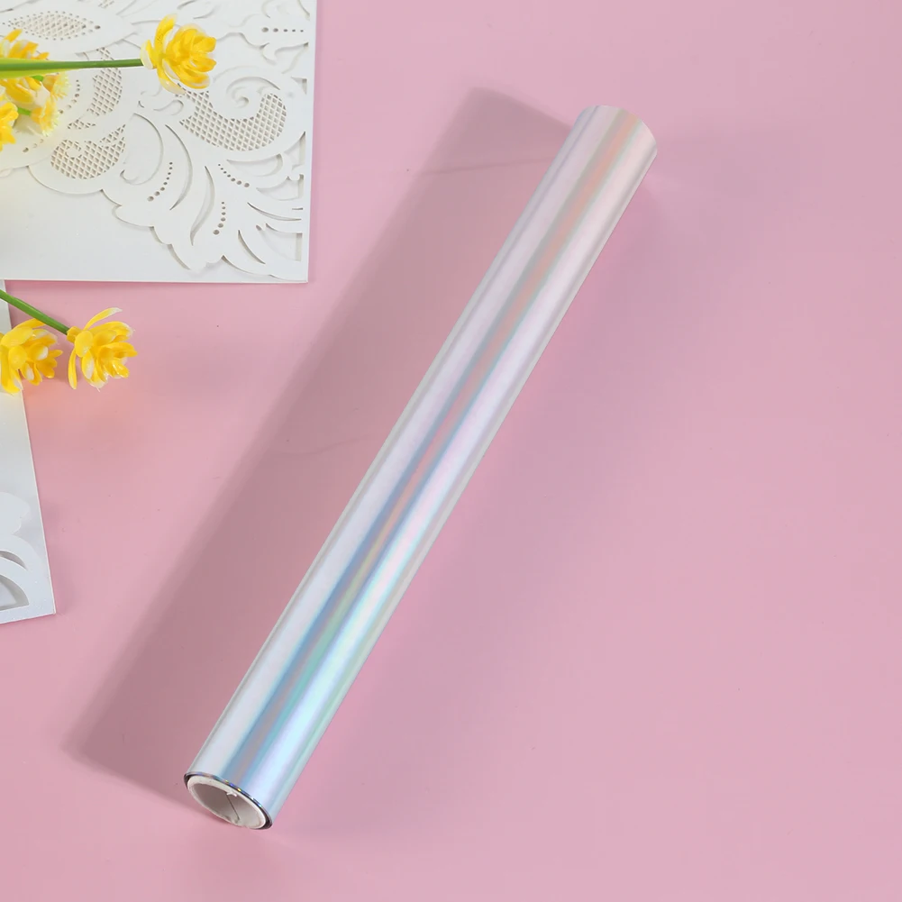 Foil Paper 19.3cmx5m Holographic Heat Transfer Foil Roll Hot Stamping Paper Holographic Heat Transfer DIY Crafts