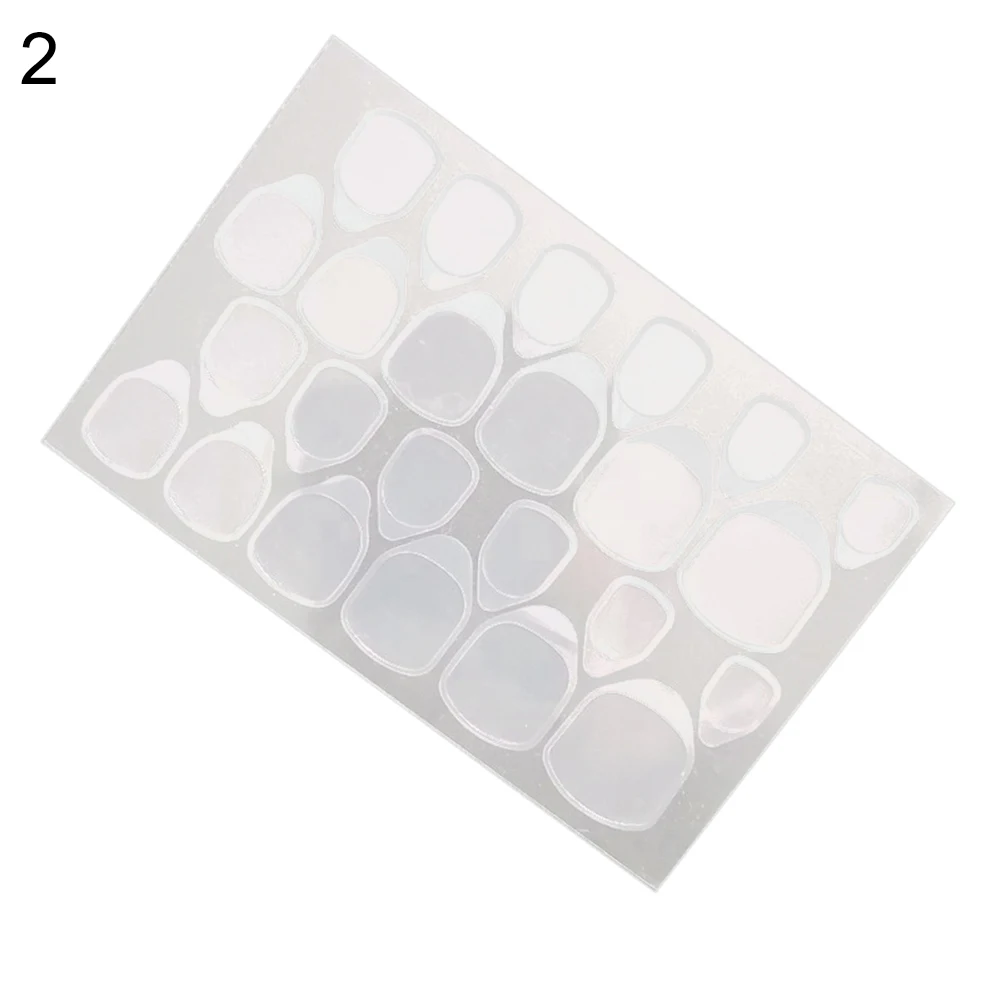 24Pcs Double Sided Adhesive Glue Tapes Nail Art Tabs Clear Manicure for Fake Tip False Nails Make up Supplies