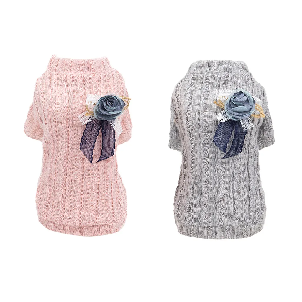 2019 New Dog Sweater Pet Solid Color Sweater Autumn And Winter Fashion Keep Warm Dog Cat Clothing Jersey Perro Maglioni Per Cani