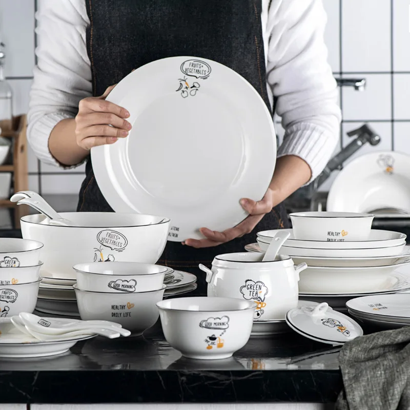 

Wholesale Customizable Tableware Set Bowl And Dish Wholesale Chao Zhou Ceramic Tableware Gift Promotional Bowl Dish & Plate Set
