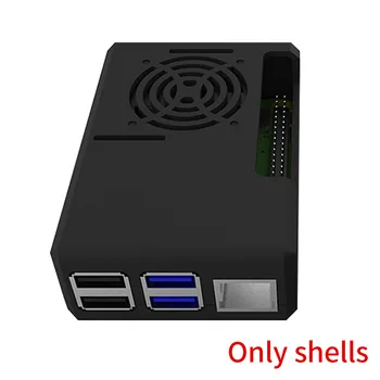 

Support Cooling Fan Easy Install Protective Case Full Coverage Hollowed Out Direct Fit Wear Resistant ABS For Raspberry Pi4B