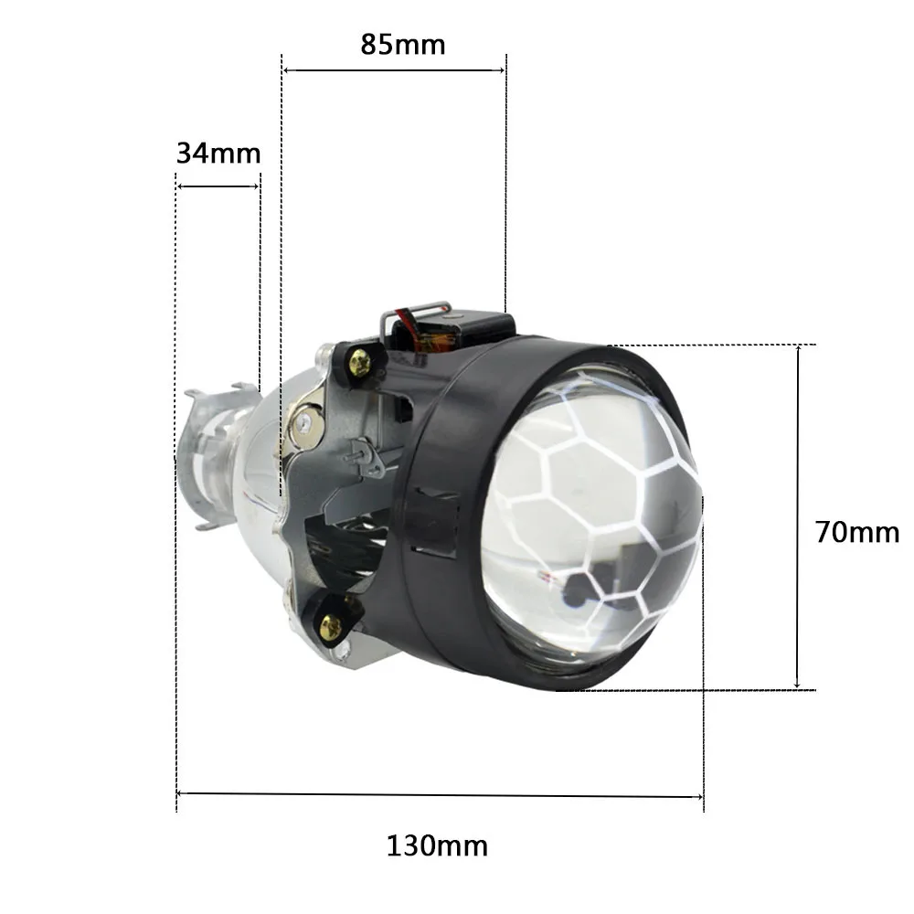 2,5 дюйма HD сотовые мини линзы проектора bi xenon Fit H4 H7 автомобильные фары автомобиля мотоцикла комплект в сборе