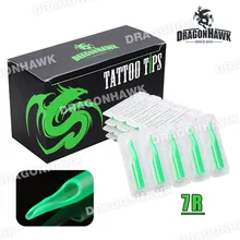 Дизайн 50 шт одноразовые наконечники трубки зеленого цвета татуировки 7RT Для игл Поставки