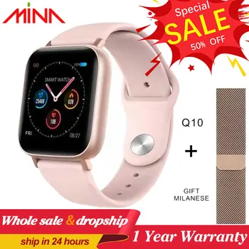 

Q10 Smart Watch Men Heart Rate sport Fitness Tracker Women Full Touch Screen Double Strap Replaceable IP67 Waterproof Smartwatch