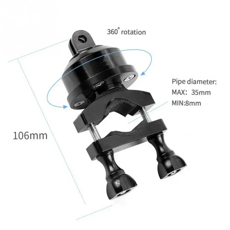 

Action Camera Holder Bicycle Helmet 360 Degree Automatic Rotation Aluminum Alloy Base Bracket for GOPRO Xiaoyi Sjcam
