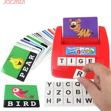 Соответствующие буквы игры Обучение английское слово умная игра памяти дети орфография алфавит карты раннего образования обучения, игрушки подарок