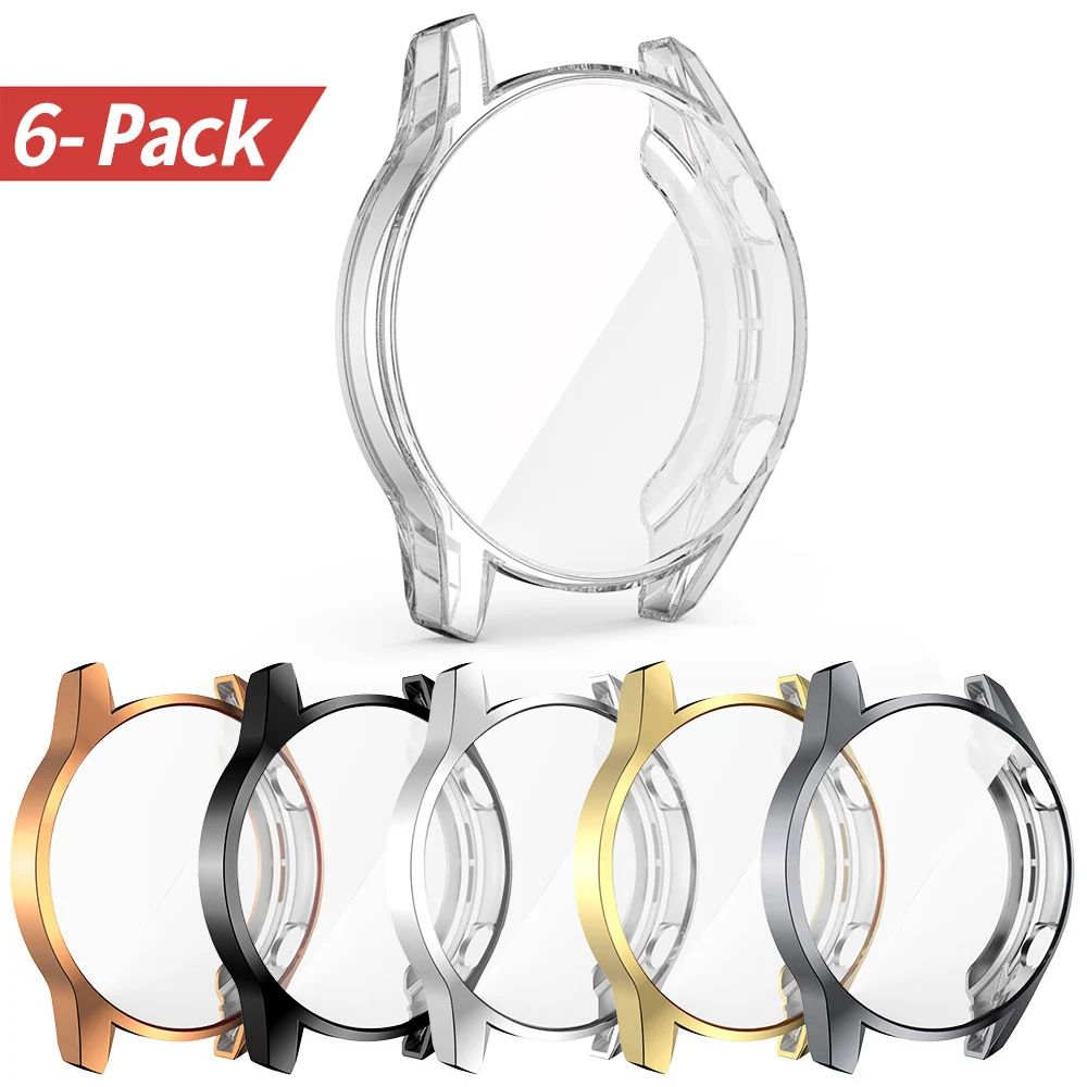 

6 Pack Thin Screen Protector Case for Huawei Watch GT 2 46mm Cover Soft GT2 Bumper Lightweight Plating Full Shell Accessories
