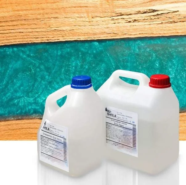 Epoxy River 4.2 kg resin for countertops complete with screwdriver for pouring tables, river table, transparent furniture elements