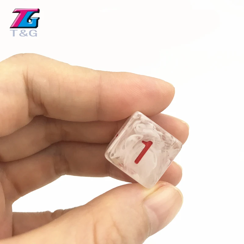 T & G новые полупрозрачные туманности белый и черный многогранные кости Набор из 7