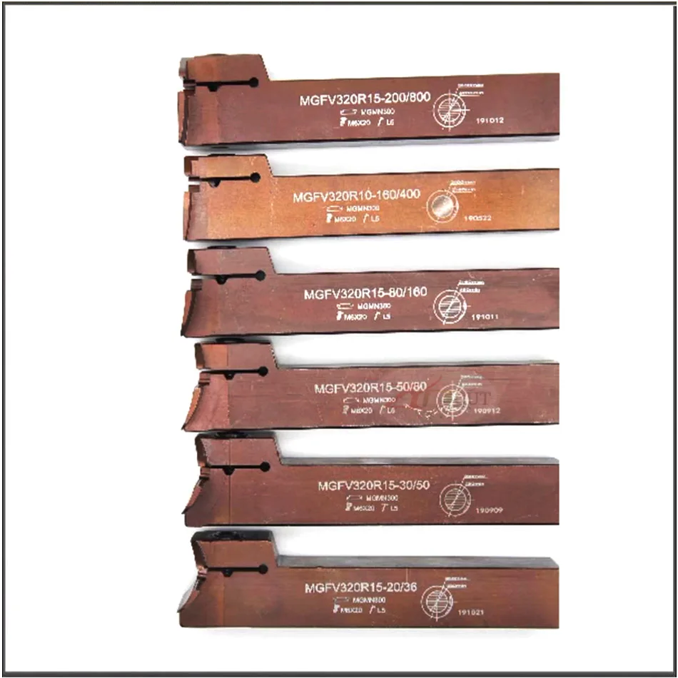 

MGFV320R10 325R15-30/50mm 50/80mm 80/160mm 160/400mm End face slotting tool bar for mgmn300 3mm Surface grooving tool bar
