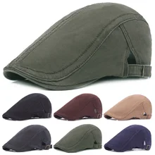 Классический берет для мужчин и женщин, кепка для вождения, газетная Кепка, повседневные однотонные шапки