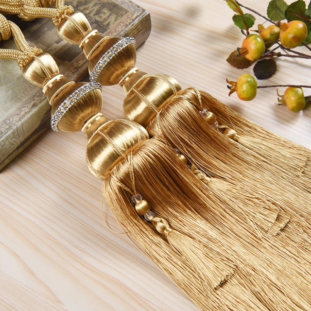 Gold Tassel Single (Set of 2) - Tapestry Tassels or Curtain Tieback 