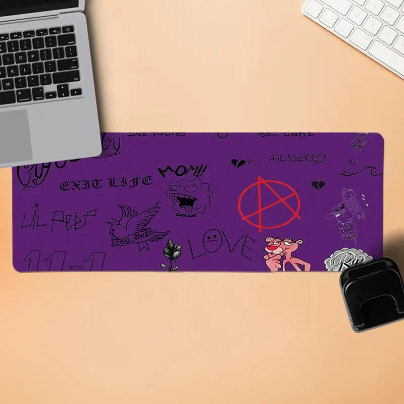Lock Edge 40X90cm BBTHBDNBY в запасе Lil Peep ноутбук игровые мыши коврик для мыши резиновый ПК компьютерный игровой коврик для мыши - Цвет: Lock Edge 40X90cm